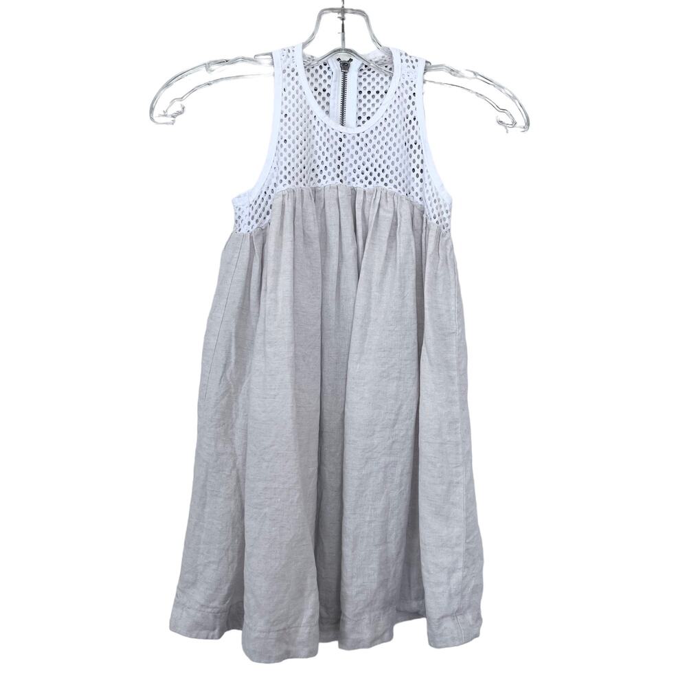 Anja Schwerbrock girls linen AMI tank dress 8Y